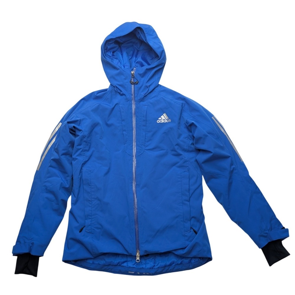 Adidas Adizero Ski Jacket Womens S Blue Insulated Hooded Technical Snow Coat